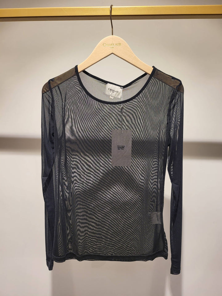 Black Mesh top