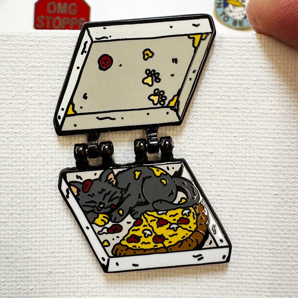 Pizza Cat Deluxe Pin