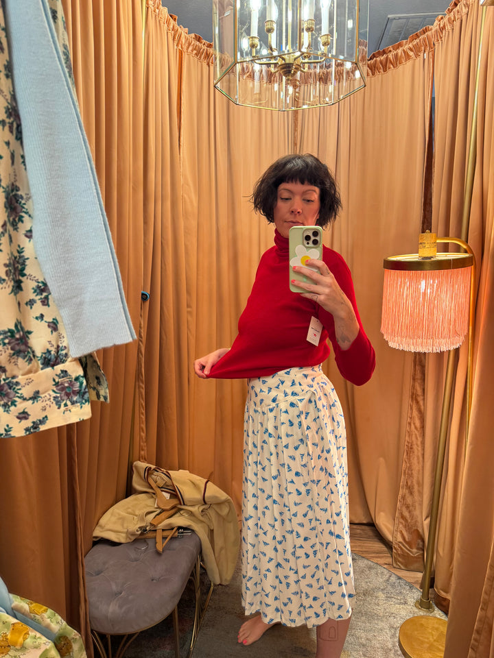Vintage Red Turtleneck Sweater