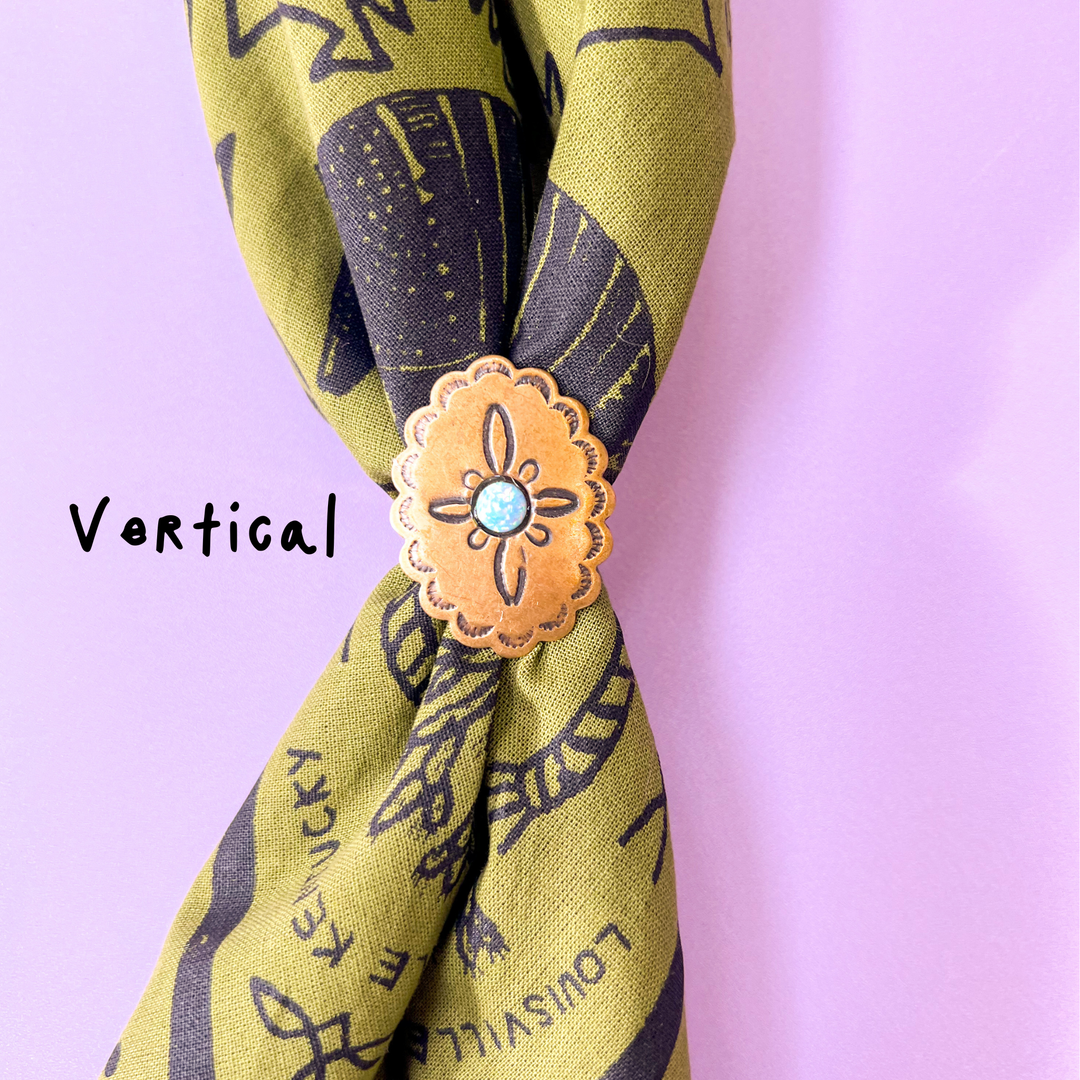 Gold Opal Concho Bandana Slide