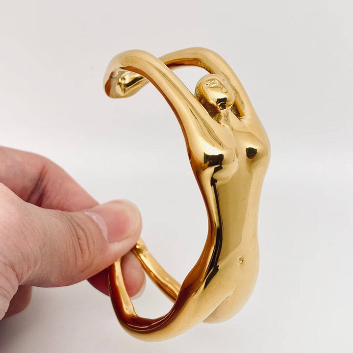 Gold Plated Cuff Bangle