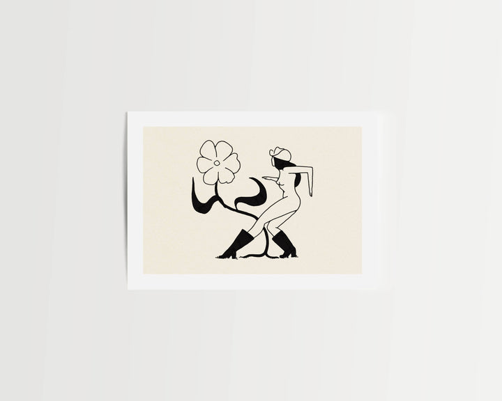 Flower Dance – Cowgirl Western & Botanical Giclée Art Print