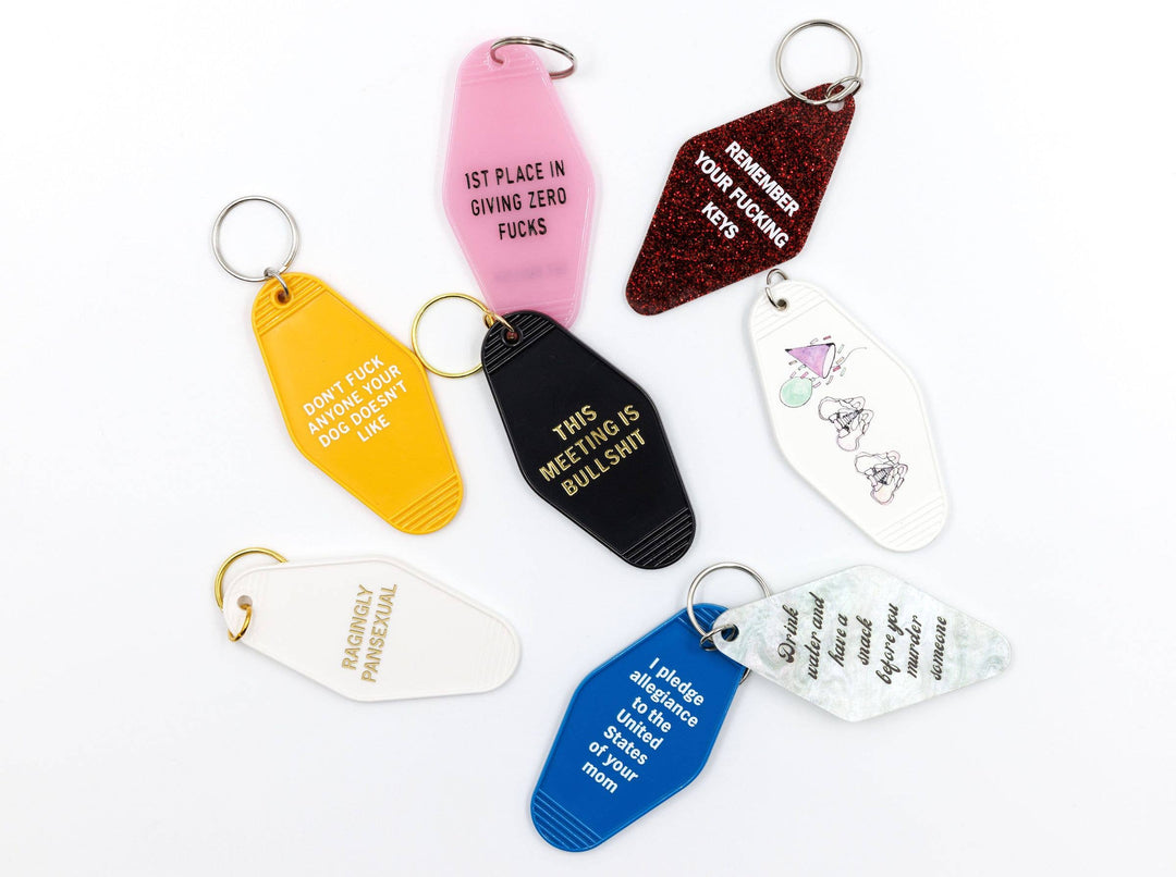 1st Place in Giving Zero Fucks Motel Keychain