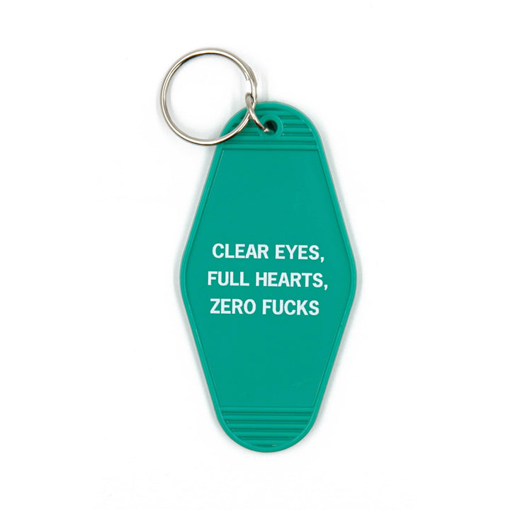 Clear Eyes, Full Hearts, Zero Fucks Motel Keychain
