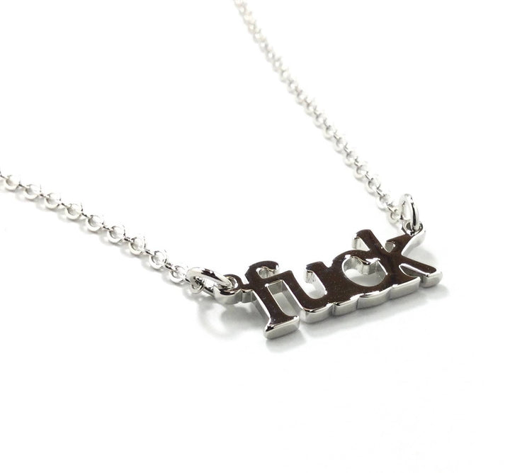 "fuck" Pendant Gold Necklace