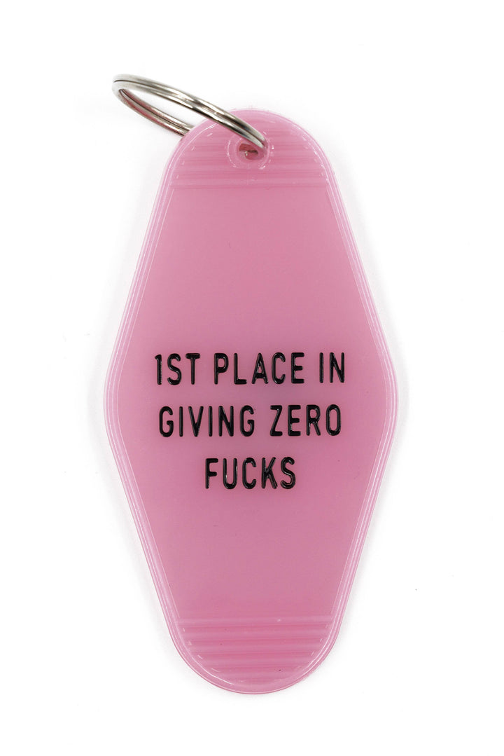 1st Place in Giving Zero Fucks Motel Keychain