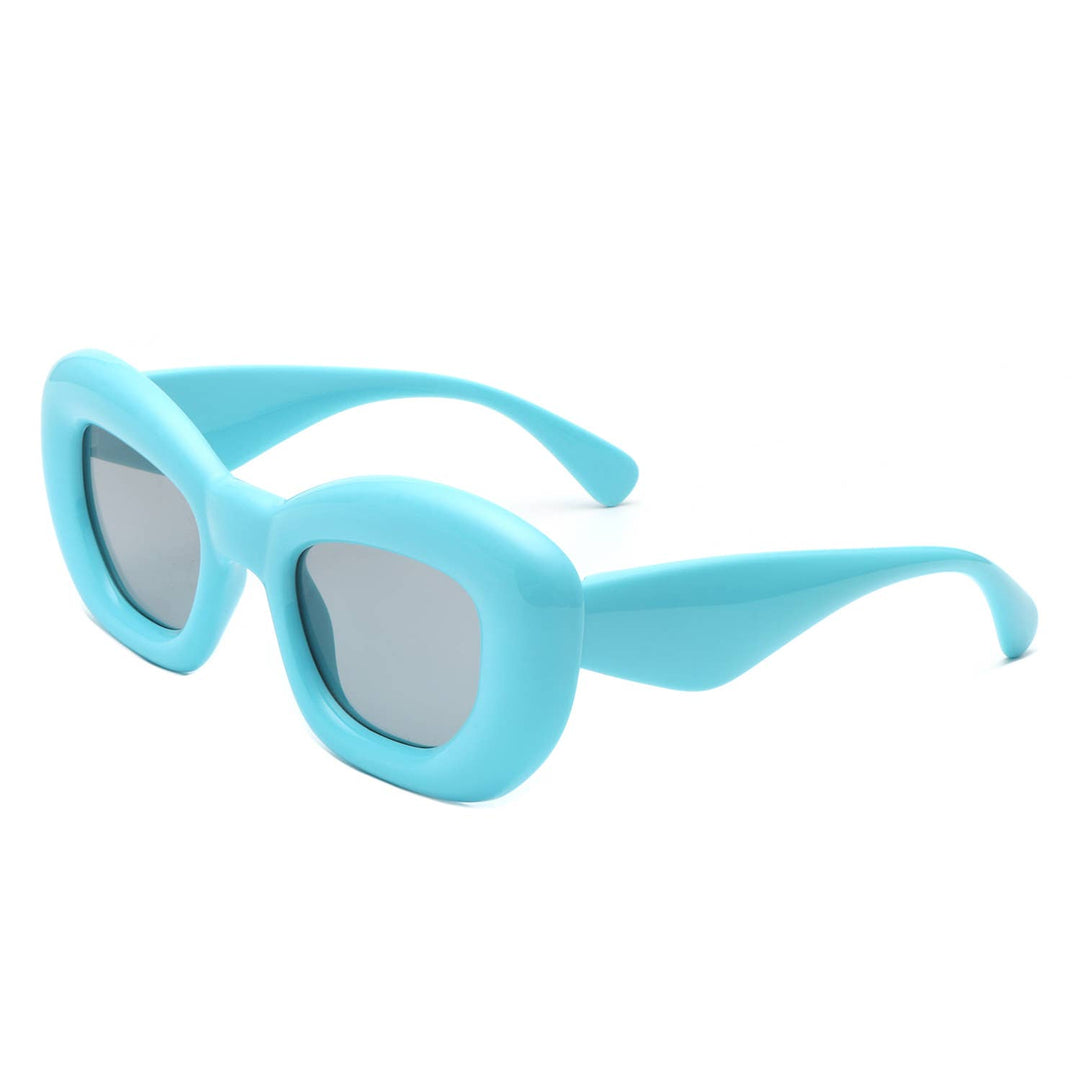 Thick Cat Eye Sunglasses - Blue