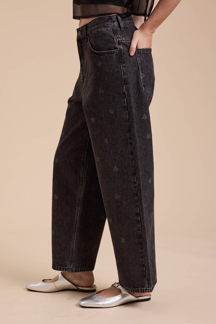 Heart Denim Pants