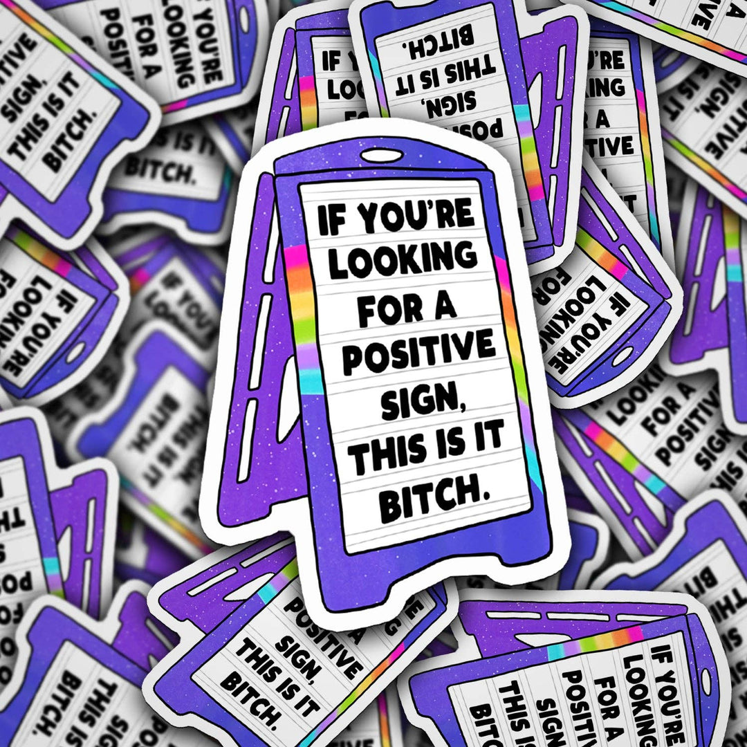 Positive Sign Sticker