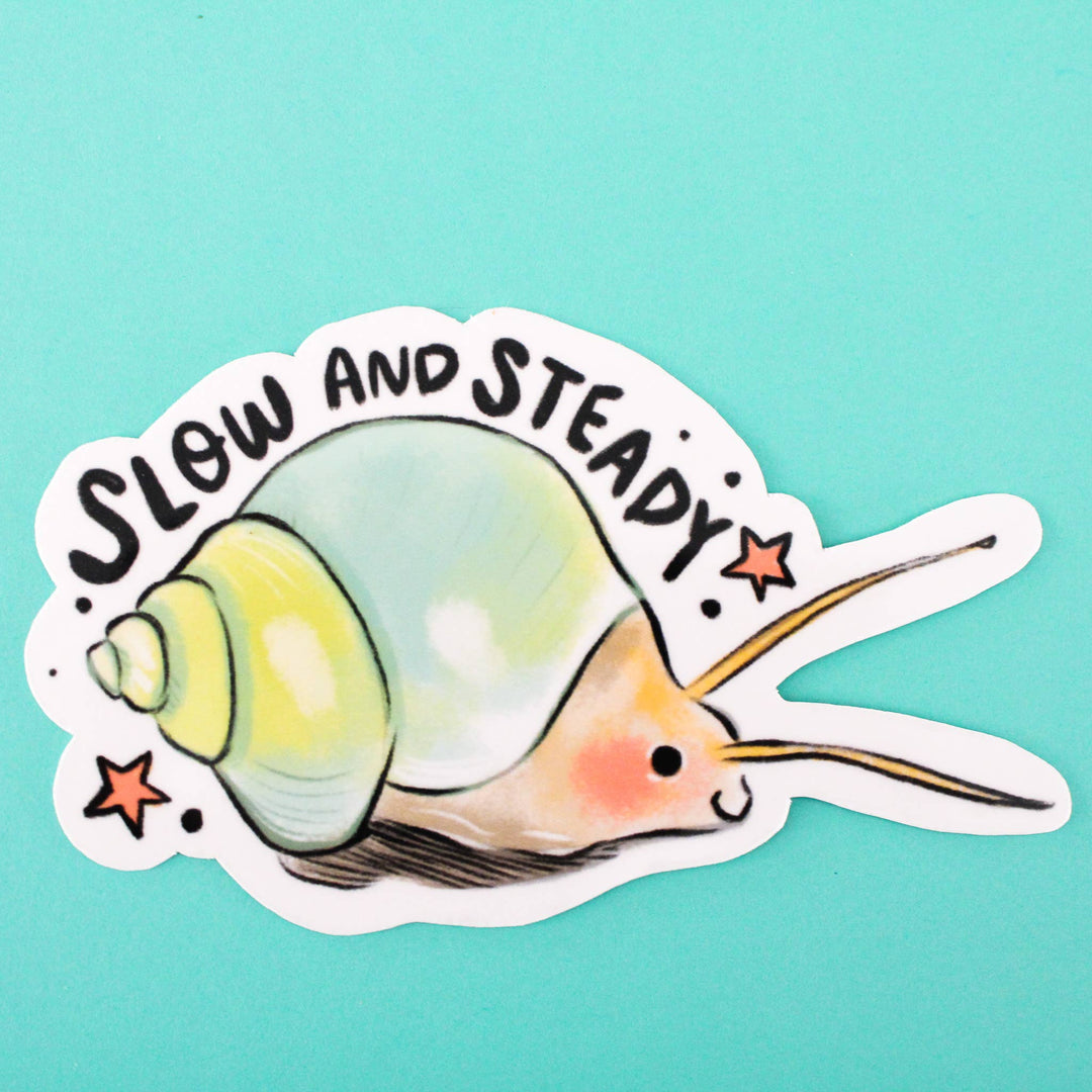 Slow and Steady Snail Vinyl Sticker