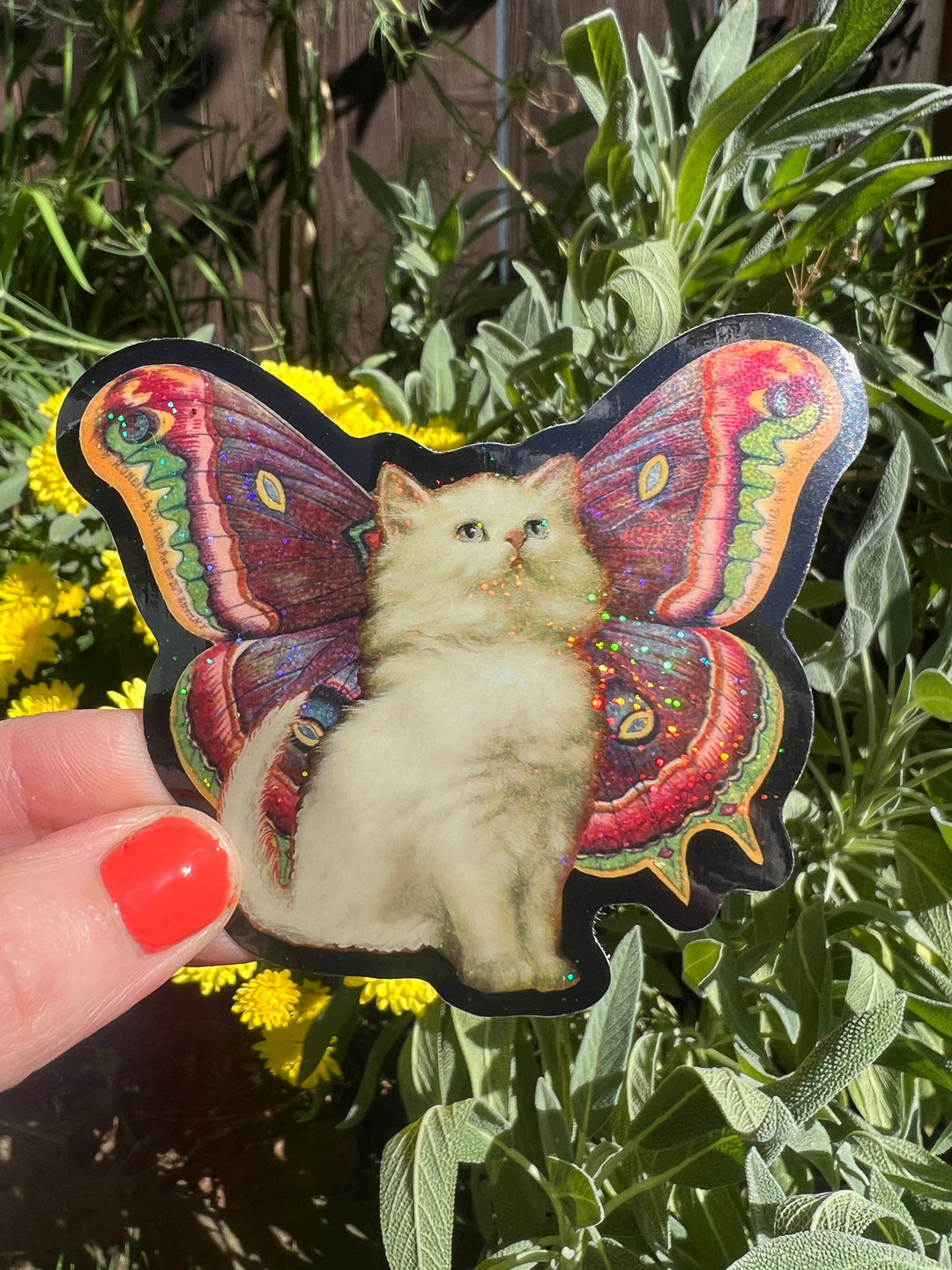Cat Butterfly Sticker