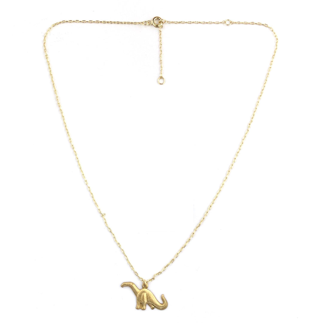 Gold Dinosaur Necklace