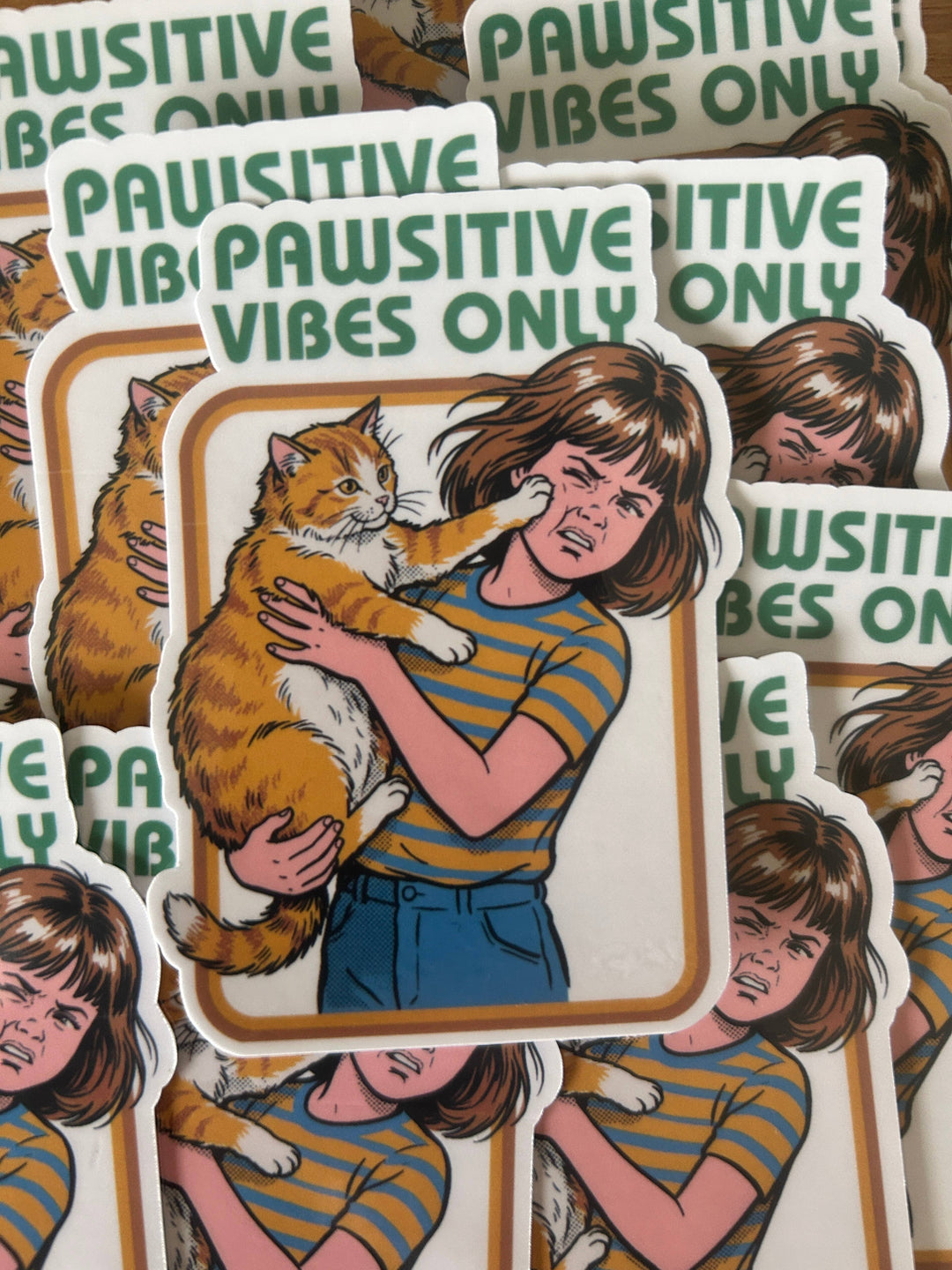 "Pawsitive Vibes Only" Sticker