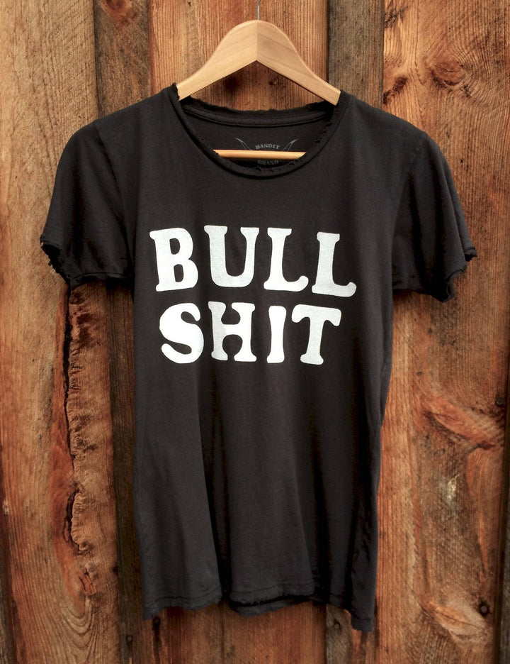 Bull Shit Women's Vintage Tee Black/White
