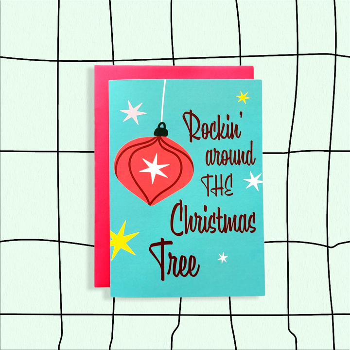 Rockin' Around the Christmas Tree Greeting Card