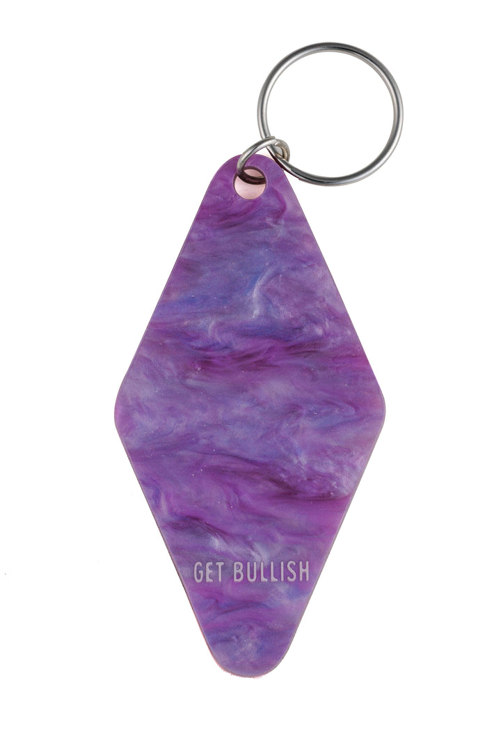 Brilliant Woman Who Can Do Anything Purple Marble Keychain