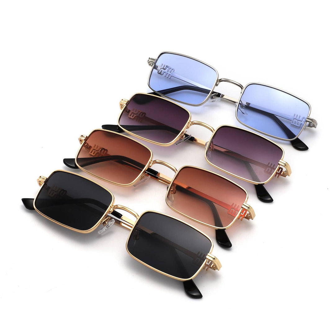 Vintage Rectangle Metal Sunglasses