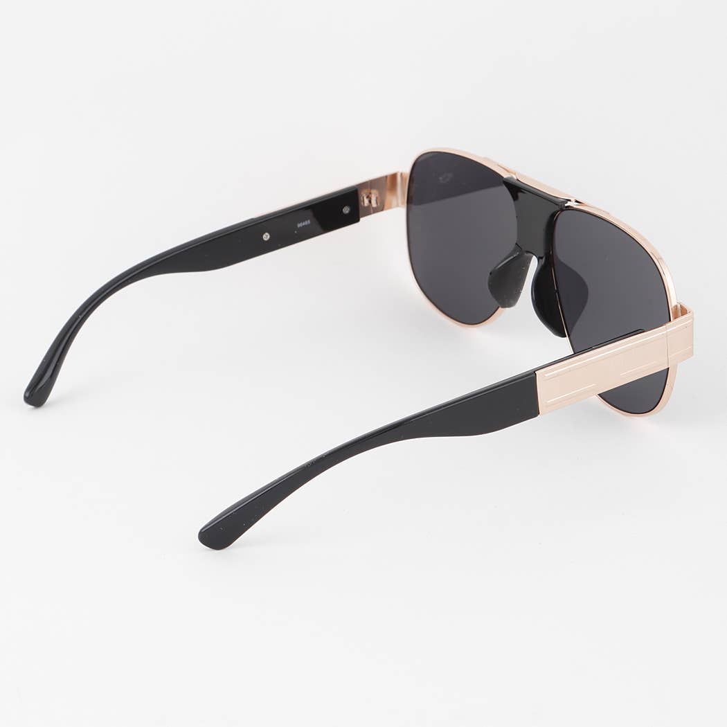 Modern Aviator Shield Sunglasses