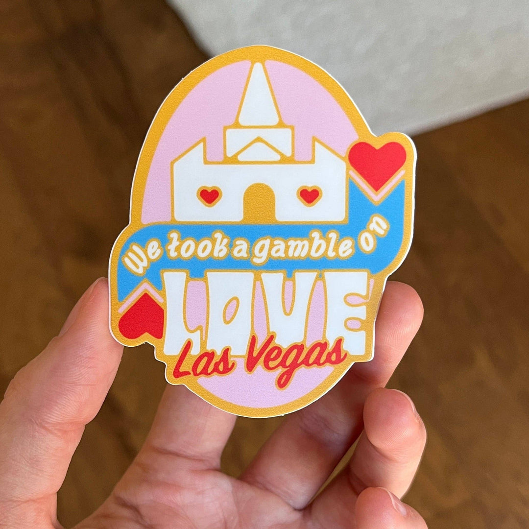 Gamble On Love Las Vegas Elopement Sticker
