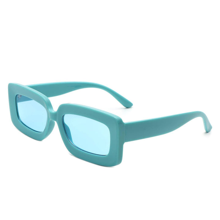 Rectangle Flat Lens Fashion Tinted Square Sunglasses - For the love, LV