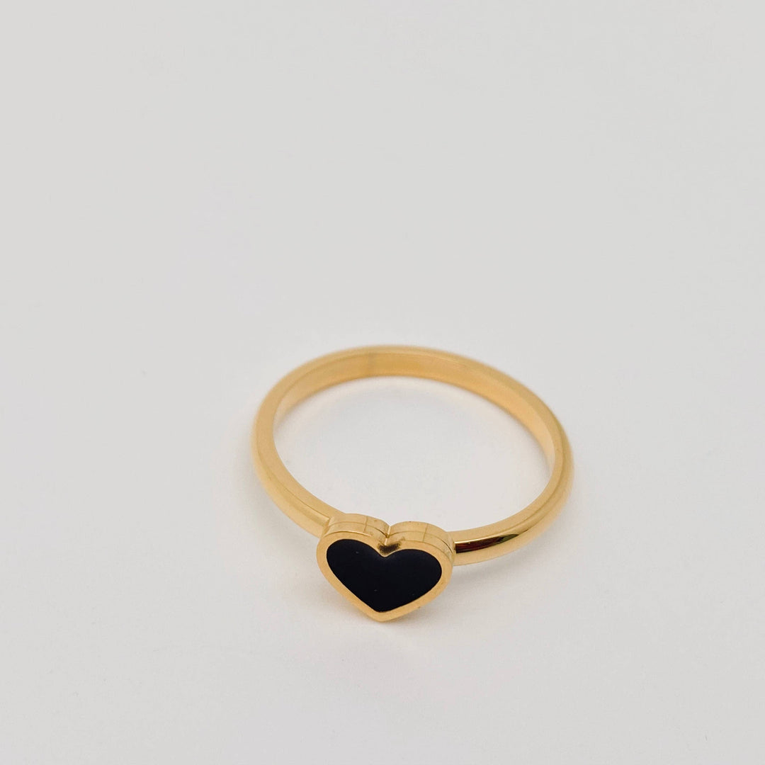 Black Enamel Heart