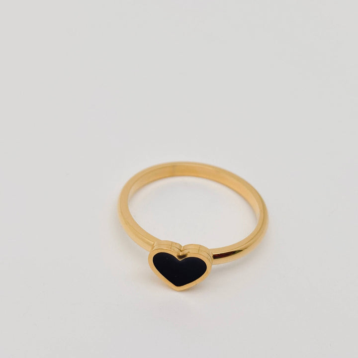 Black Enamel Heart