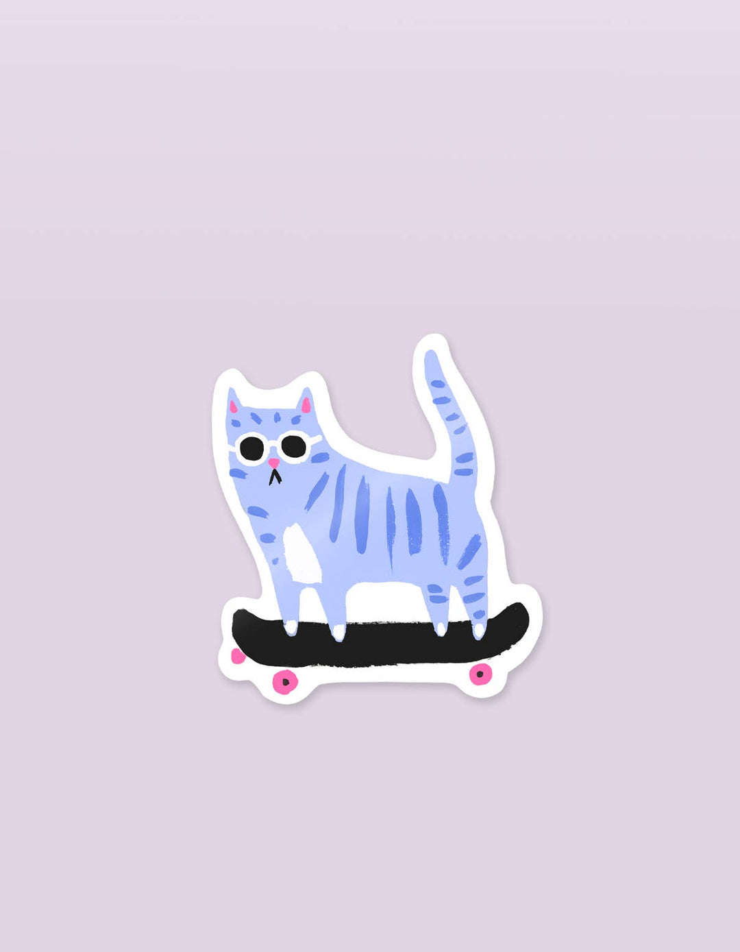 Skater Cat Sticker