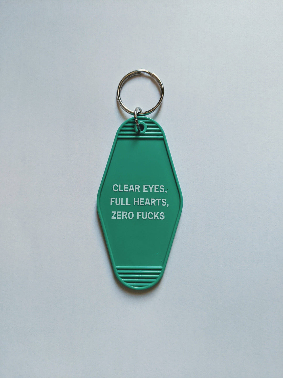 Clear Eyes, Full Hearts, Zero Fucks Motel Keychain