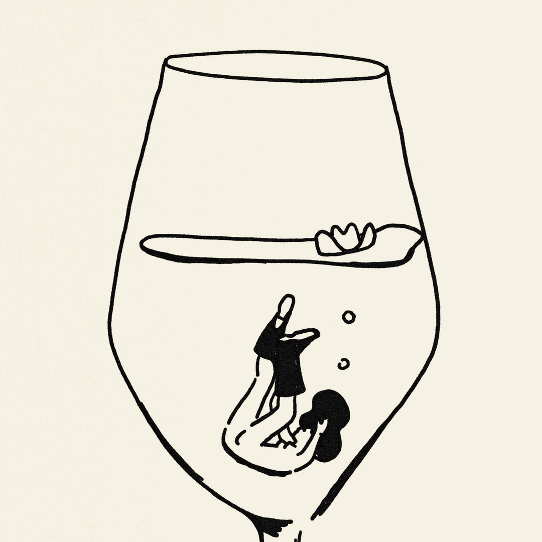 "Deep Dive" Wine Art Print