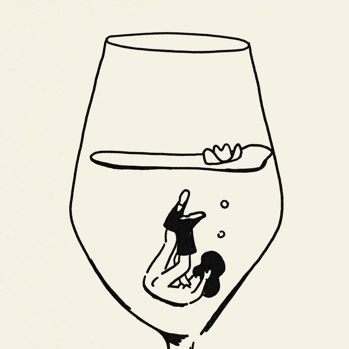 "Deep Dive" Wine Art Print