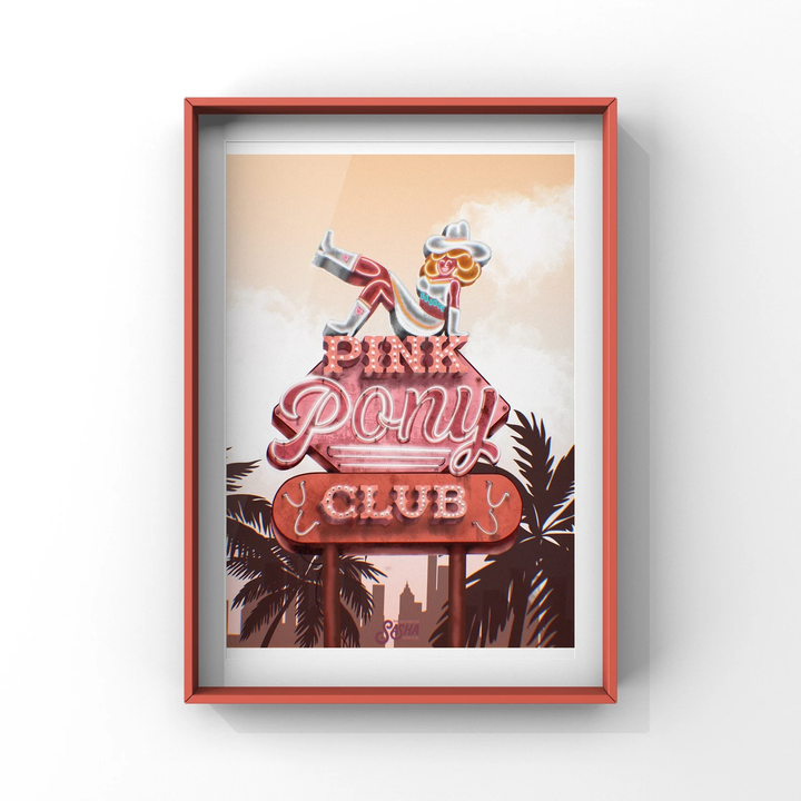 Chappell Roan "Pink Pony Club" handlettered art