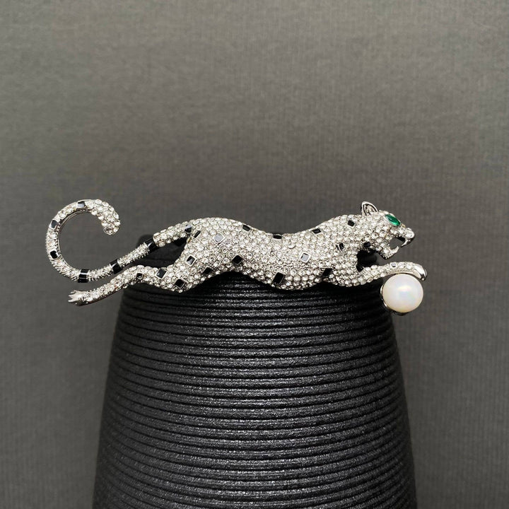 Rhinestones Cheetah Brooch