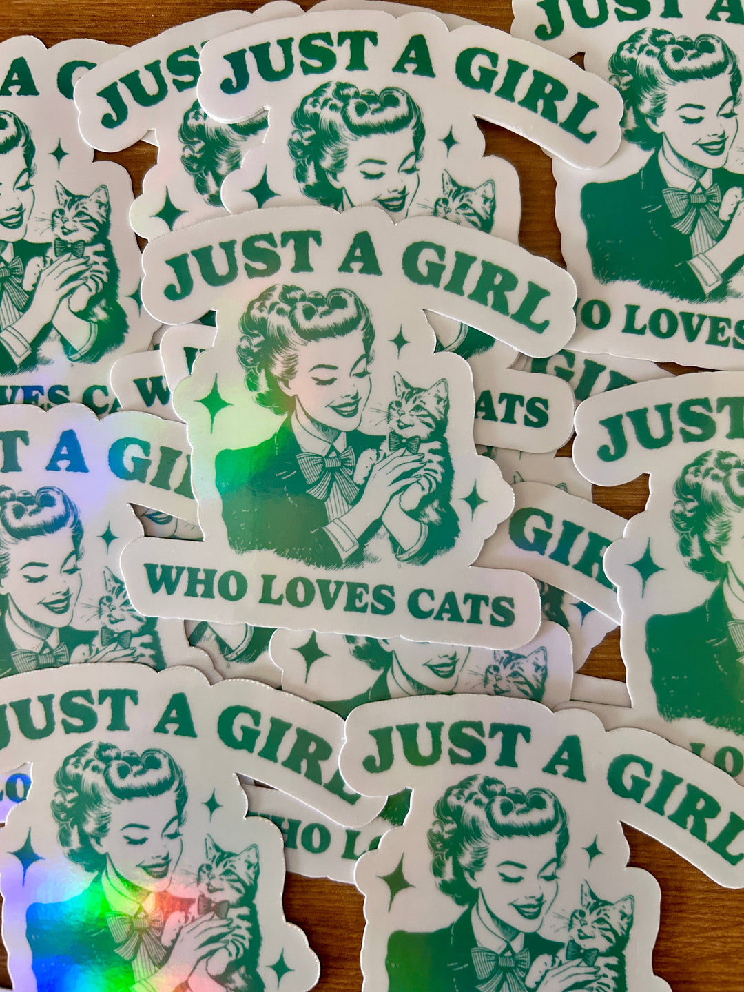 "Just a Girl Who Loves Cats" Sticker