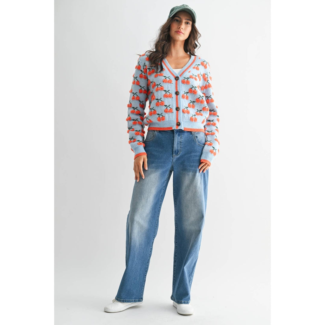 Cherry Wool Cardigan