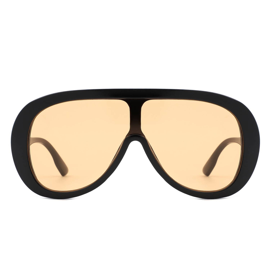 Retro Aviator Sunglasses - Black