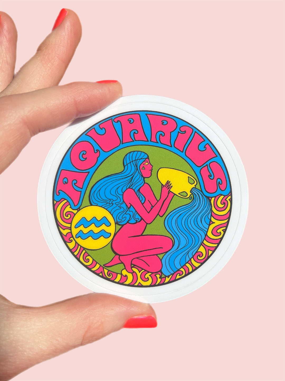 Aquarius Zodiac Sticker