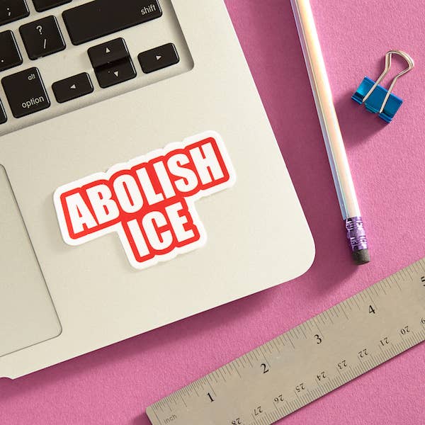 ABOLISH ICE Political Die Cut Sticker