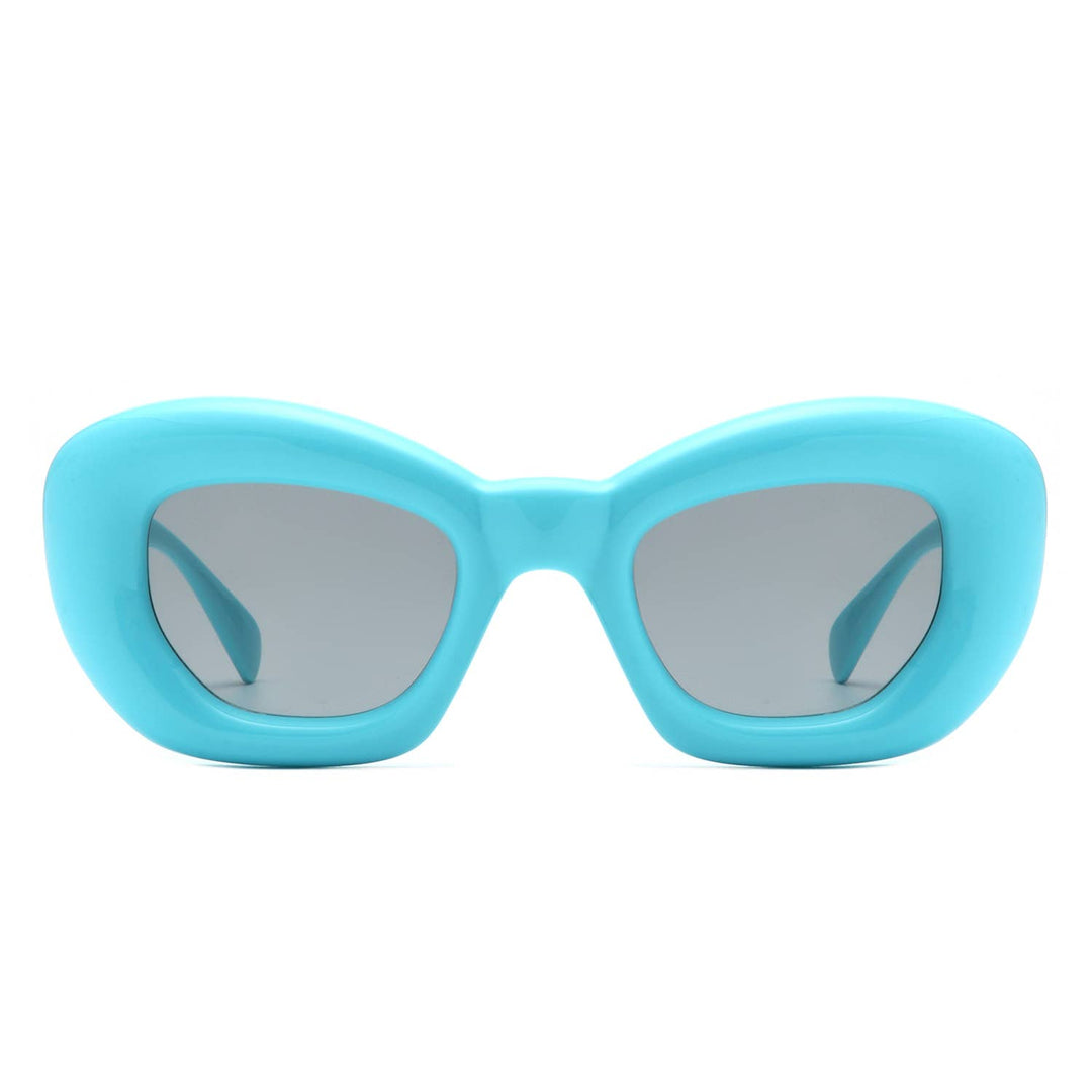 Thick Cat Eye Sunglasses - Blue