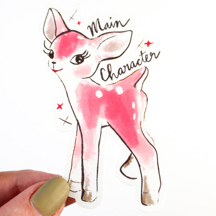 Main Character Deer Vinyl Sticker