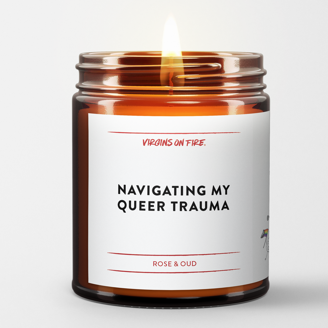 NAVIGATING MY QUEER TRAUMA (Rose & Oud) LGBTQ Soy Candle