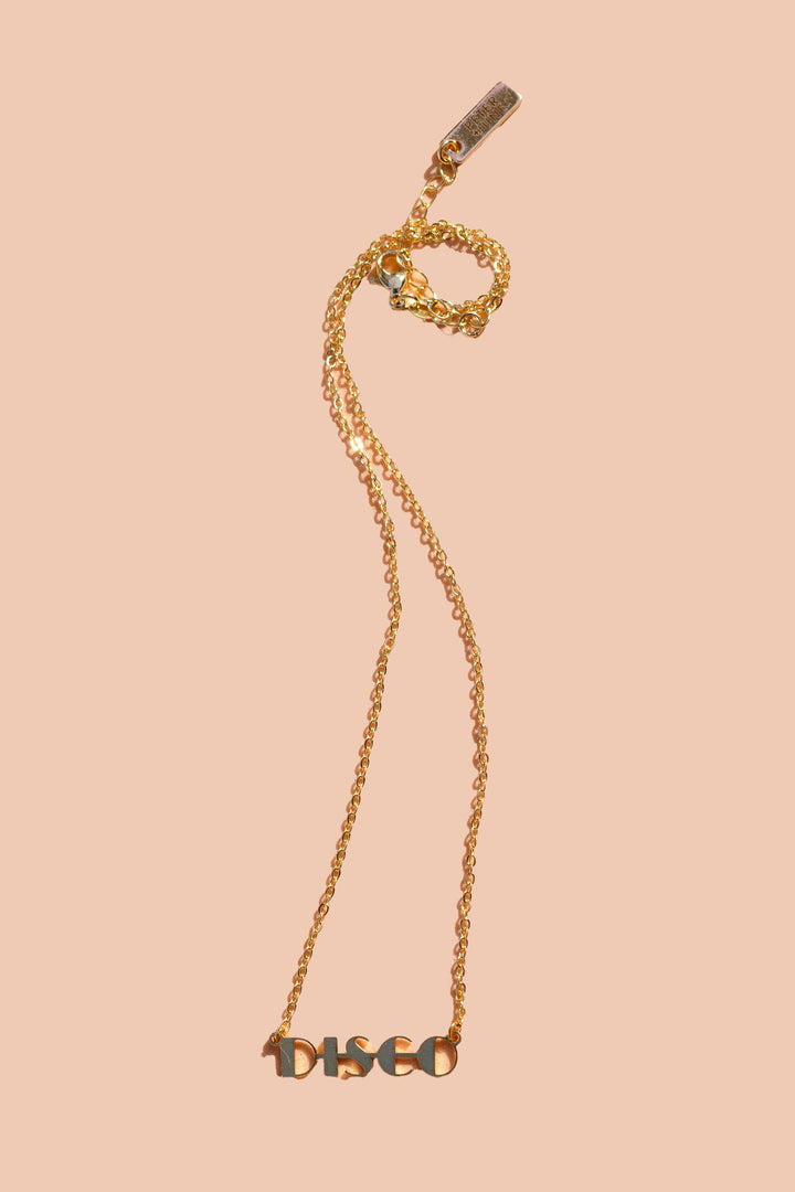Disco 24k Gold Plated Necklace