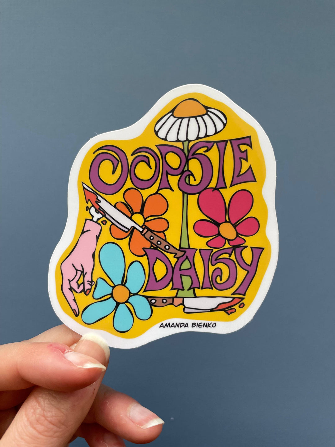 Groovy Daisy Flower Sticker