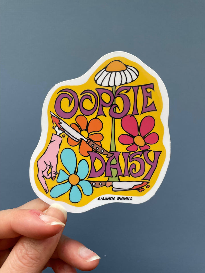 Groovy Daisy Flower Sticker