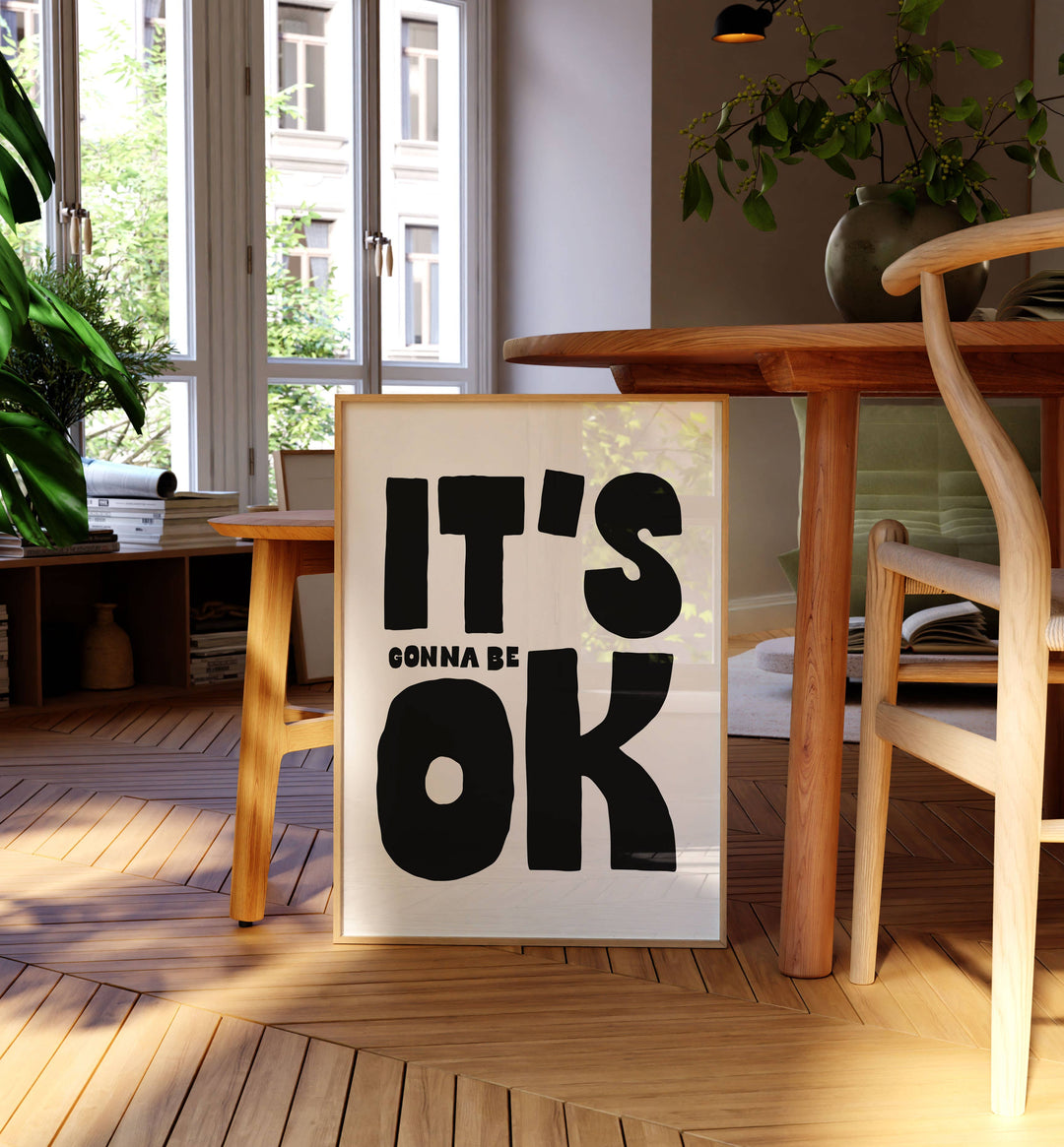 It's All Gonnna Be OK Print | Colorful, Positivity Wall Art