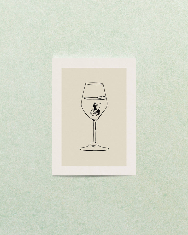 "Deep Dive" Wine Art Print