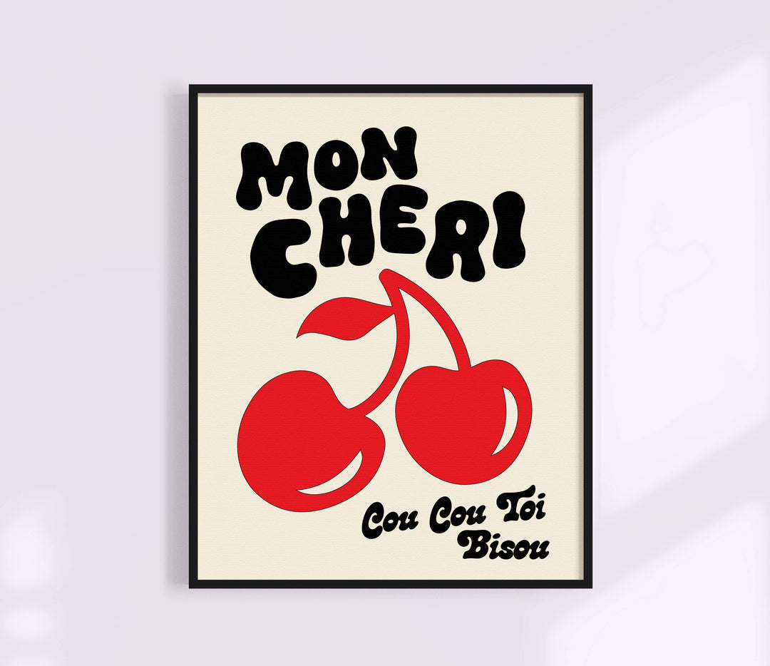 Mon Cheri Print | Funky Cherry Art Print