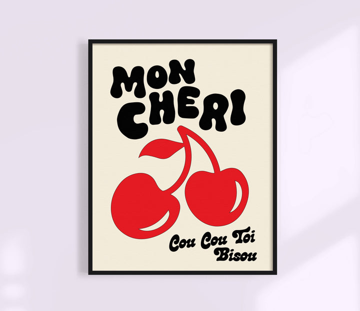 Mon Cheri Print | Funky Cherry Art Print