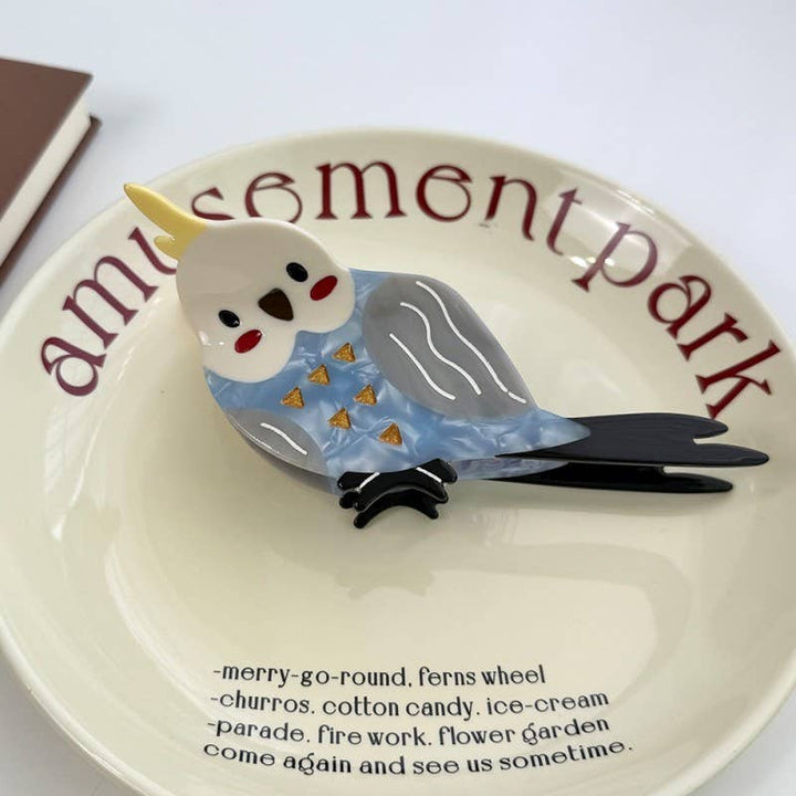 VIBRANT BIRD HAIR CLAW CLIP