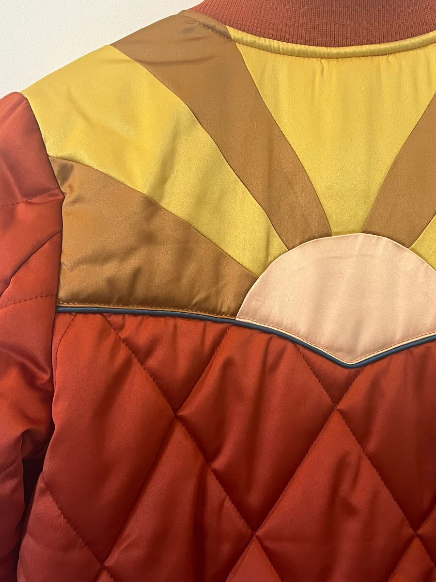 Rust Rising Sun Bomber Jacket