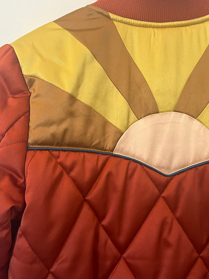 Rust Rising Sun Bomber Jacket